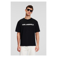 Tričko karl lagerfeld elongated logo t-shirt black