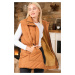 Z6747 DEWBERRY WOMEN'S VEST-PLAIN TAN