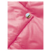 Krátká růžová dámská bunda s kapucí (B8216-51)