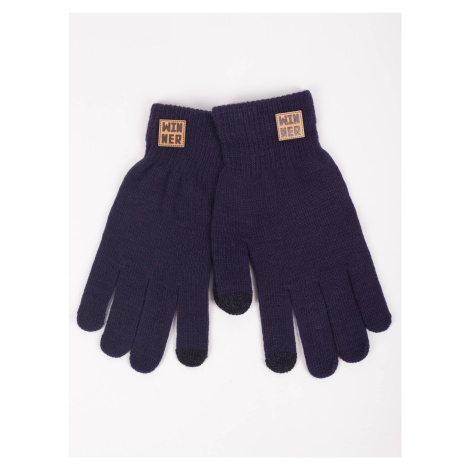 Yoclub Man's Gloves RED-0219F-AA50-011 Navy Blue