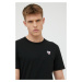 Bavlněné tričko Rossignol černá barva, s aplikací, RLKMY02