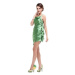 luxusní zelené krátké společenské šaty