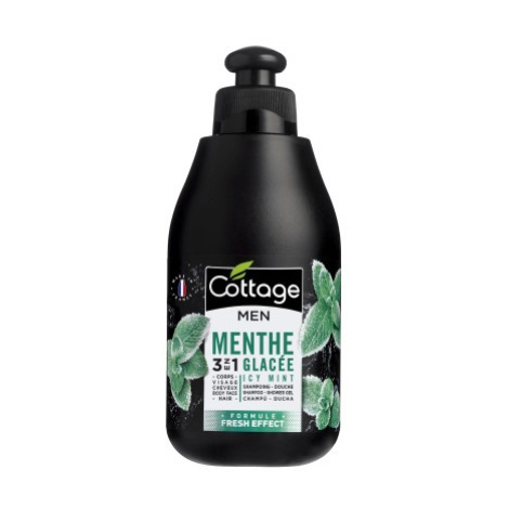 Cottage Shampoo-Shower Gel Icy Mint Fresh Effect šampon a sprchový gel 3 v 1 ledová máta 250 ml
