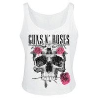 Guns N' Roses Flower Skull Dámský top bílá