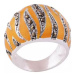 AutorskeSperky.com - Stříbrný prsten s markazity zdobený smaltem - S277