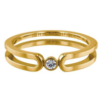 Tommy Hilfiger Jemný pozlacený prsten s krystalem TH2780101