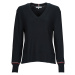 Tommy Hilfiger GLOBAL STP V-NK SWEATER Tmavě modrá