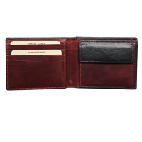 SEGALI Pánská kožená peněženka 2907114026 černá - červená