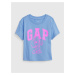 Růžovo-modré holčičí tričko s logem GAP