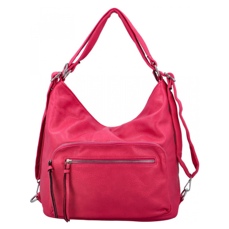 Trendy dámský kabelko-batoh Wilhelda, červená Firenze