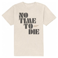 James Bond 007 tričko, No Time To Die & Logo Beige, pánské