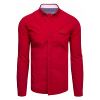 Buďchlap Trendy košile v červené barvě z bavlny
