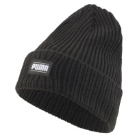 Puma RIBBED CLASSIC CUFF BEANIE Pletená čepice, černá, velikost