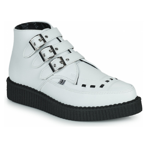 TUK POINTED CREEPER 3 BUCKLE BOOT Bílá T.U.K