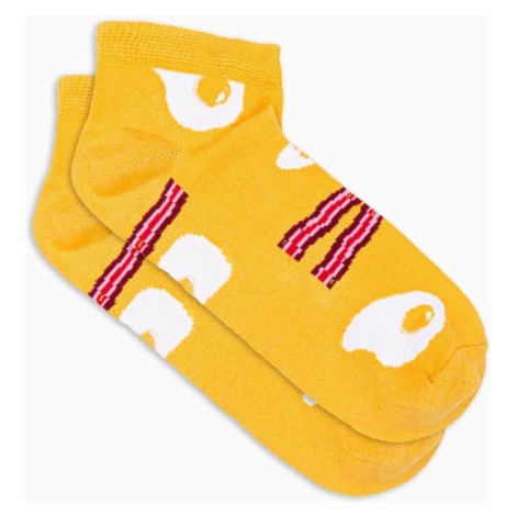 Ombre Pánské ponožky Alfried žlutá Žlutá