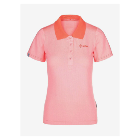 Světle růžové dámské funkční polo tričko Kilpi COLLAR-W
