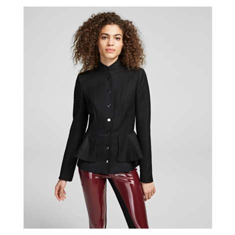 Sako Karl Lagerfeld Jacket W/Peplum & Snaps - Černá