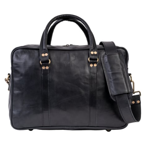 Bagind Boxey Sirius - Pánská kožená taška černá, ruční výroba, český design