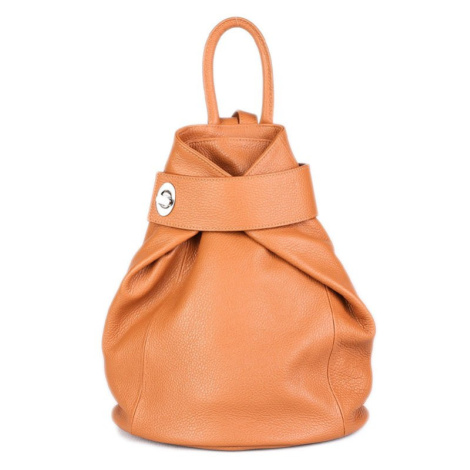 Dámské camel kožené batohy Marelena