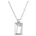 Evolution Group Stříbrný náhrdelník obdélník se zirkonky bílý 12055.1 crystal