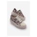 Marjin Women's Sneaker Thick Sole Leopard Sports Shoes Larka Beige Leopard