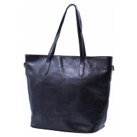 Dámská kožená kabelka Černá, 43 x 14 x 32 (XT00-CR6576-09TAM)