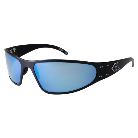 Sluneční brýle Wraptor Polarized Gatorz® – Smoke Polarized w/ Blue Mirror, Černá GatorzEyewear