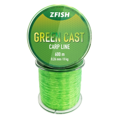 Zfish vlasec green cast carp line - 0,26 mm 600 m