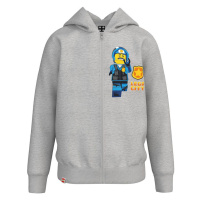 Dětská bavlněná mikina Lego Wear šedá barva, s potiskem