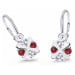 Cutie Jewellery Něžné dětské náušnice z bílého zlata C2753-10-X-2 červená