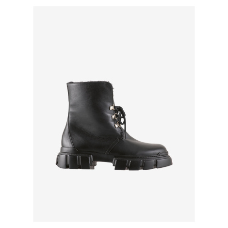 Černé dámské kožené kotníkové boty Högl Winter hike