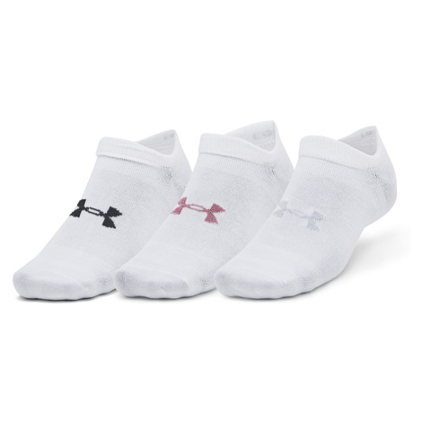 Ponožky Under Armour Essential No Show 3-Pack White 100