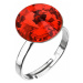 Stříbrný prsten s krystaly červený 35018.3 light siam