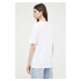 Bavlněné tričko Love Moschino bílá barva