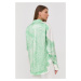 Košile Victoria Beckham dámská, zelená barva, relaxed, s klasickým límcem