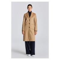 KABÁT GANT D1. WOOL BLEND TAILORED COAT hnědá