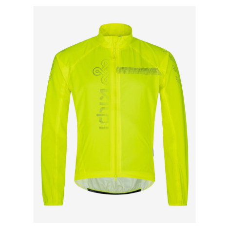 Neonově žlutá pánská cyklistická nepromokavá bunda Kilpi Rainar-M