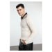 Trendyol Beige Casual Regular Half Turtleneck Plain Knitwear Sweater