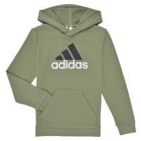 Adidas Essentials Two-Colored Big Logo Cotton Hoodie Zelená