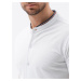 Pánská pletená košile s krátkým rukávem - bílá V1 K543