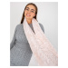 Světle růžový dámský tubový šátek z umělé kožešiny