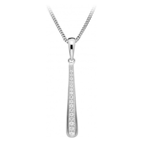 Silver Cat Nadčasový stříbrný náhrdelník se zirkony SC499 (řetízek, přívěsek)