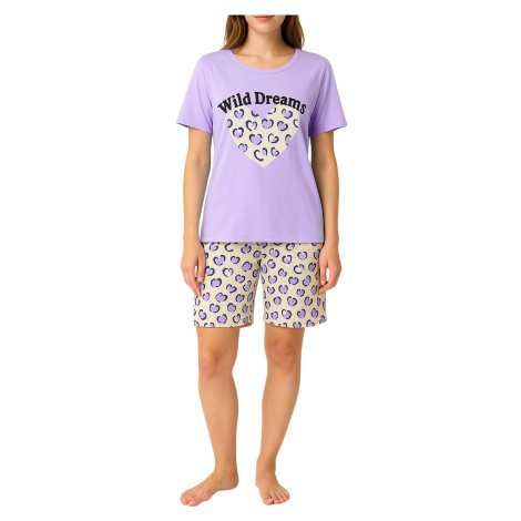 Pyžamo dámské krátké Milka 18 Xžlutá