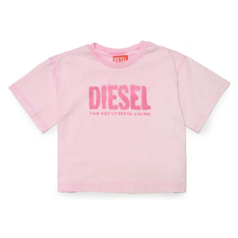 Tričko diesel toilfy t-shirt růžová