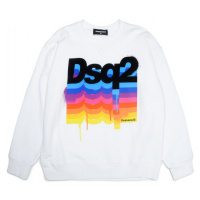 Mikina dsquared2 slouch fit sweat-shirt bílá