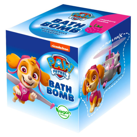 Nickelodeon Paw Patrol Bath Bomb koupelová bomba pro děti Raspberry - Skye 165 g