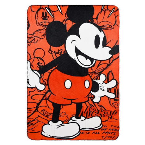 Mickey mouse červená fleecová deka