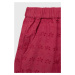 Dětské bavlněné šortky Sisley růžová barva, hladké