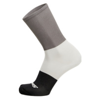 SANTINI Cyklistické ponožky klasické - BENGAL - bílá/šedá/černá