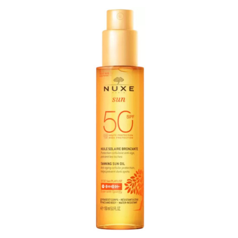 Nuxe Bronzující olej na opalování pro obličej a tělo SPF 50 Sun (Tanning Oil For Face And Body) 